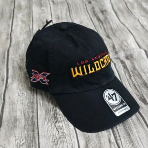 '47 XFL Los Angeles Wildcats Hat Adult One Size Adjustable Strap Back Black New